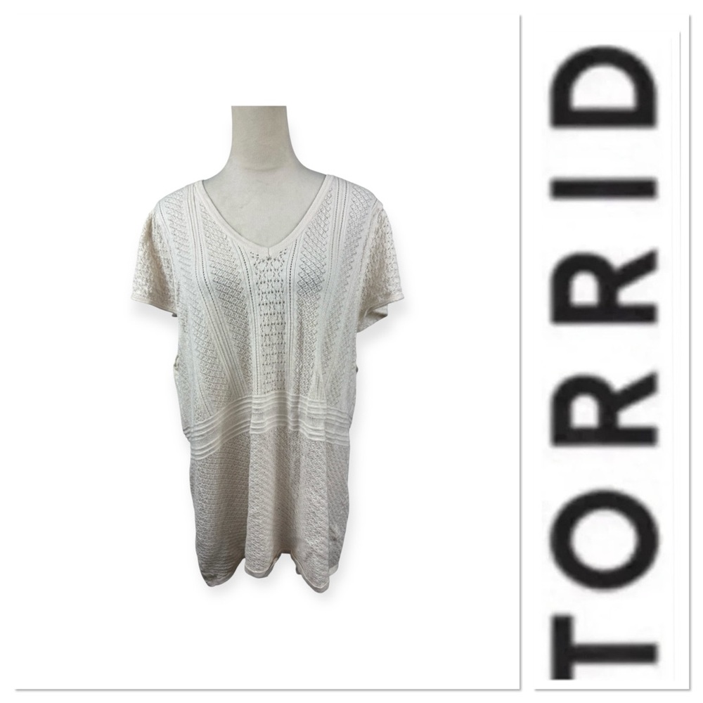 Torrid soft pullover pointelle sweater size 4-4X/26